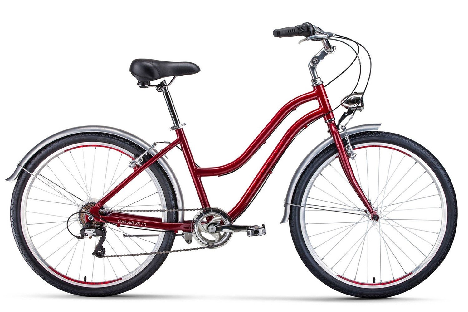 

Велосипед Forward Evia Air 26'' 1.0 рама 16 дюймов красный/белый [RBKW08667003], Evia AIR 26 1.0 16