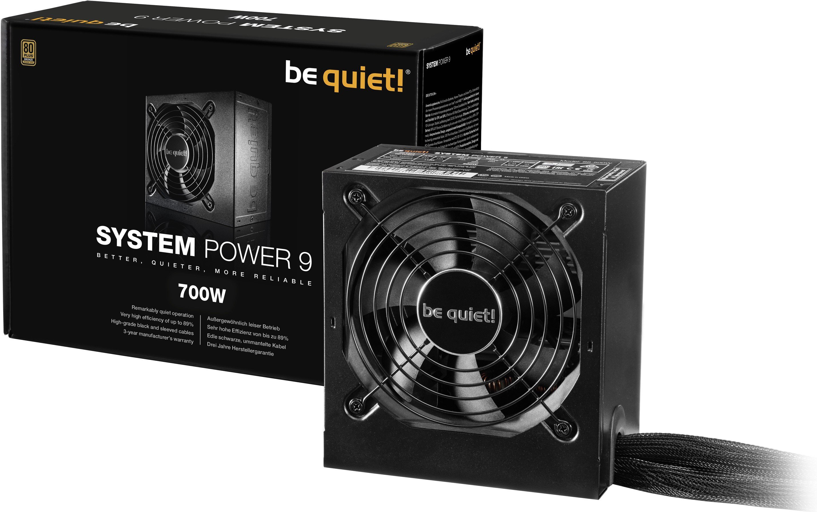 

Блок питания be quiet! System Power 9 700W [BN248], Блок питания be quiet! SYSTEM POWER 9 S9-700W (BN248)