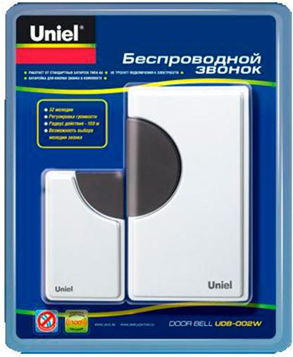 

Дверной звонок Uniel UDB-002W-R1T1-32S-100M-BL [02240], UDB-002W-R1T1-32S-100M-BL
