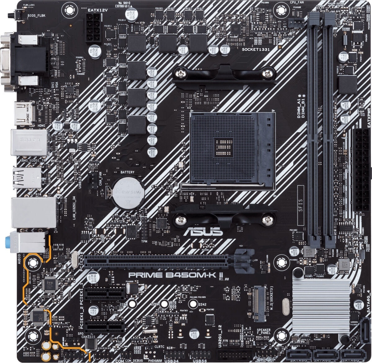 

Материнская плата ASUS PRIME B450M-K II, Материнская плата ASUS Prime B450M-K II