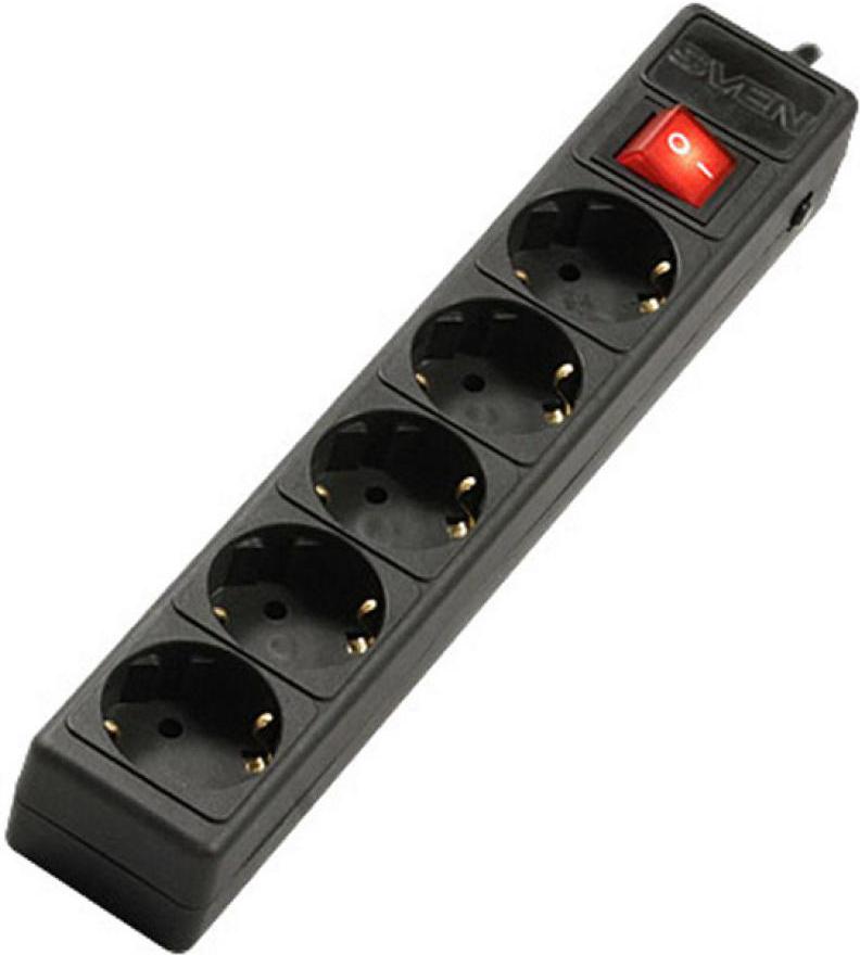 

Сетевой фильтр Sven Optima Base 1.8 m 5 sockets черный [213], Optima Base 1.8 m 5 sockets
