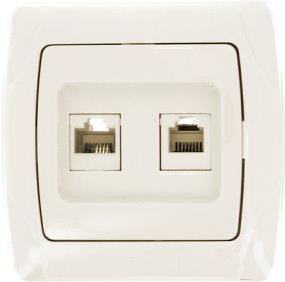 

Розетка EKF Мадрид RJ-45+Phone бежевый, Мадрид RJ-45+Phone