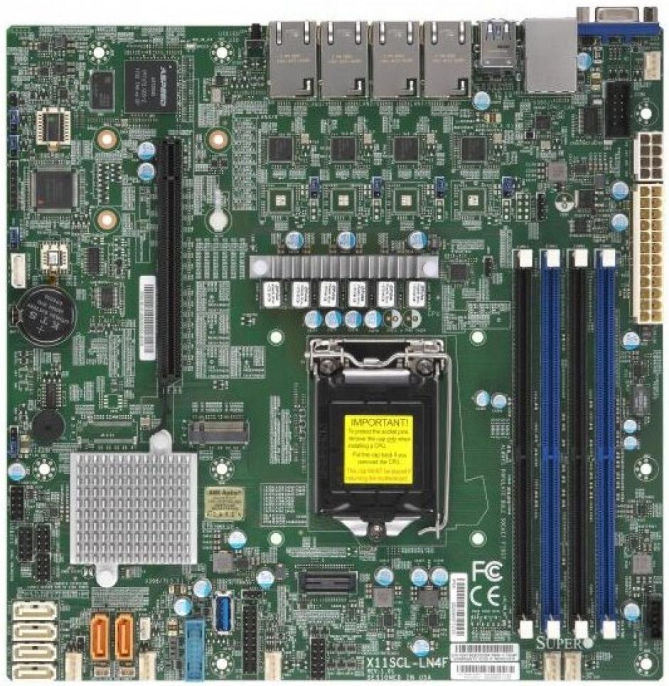 

Материнская плата Supermicro X11SCL-LN4F Single Socket H4 LGA 1151, X11SCL-LN4F