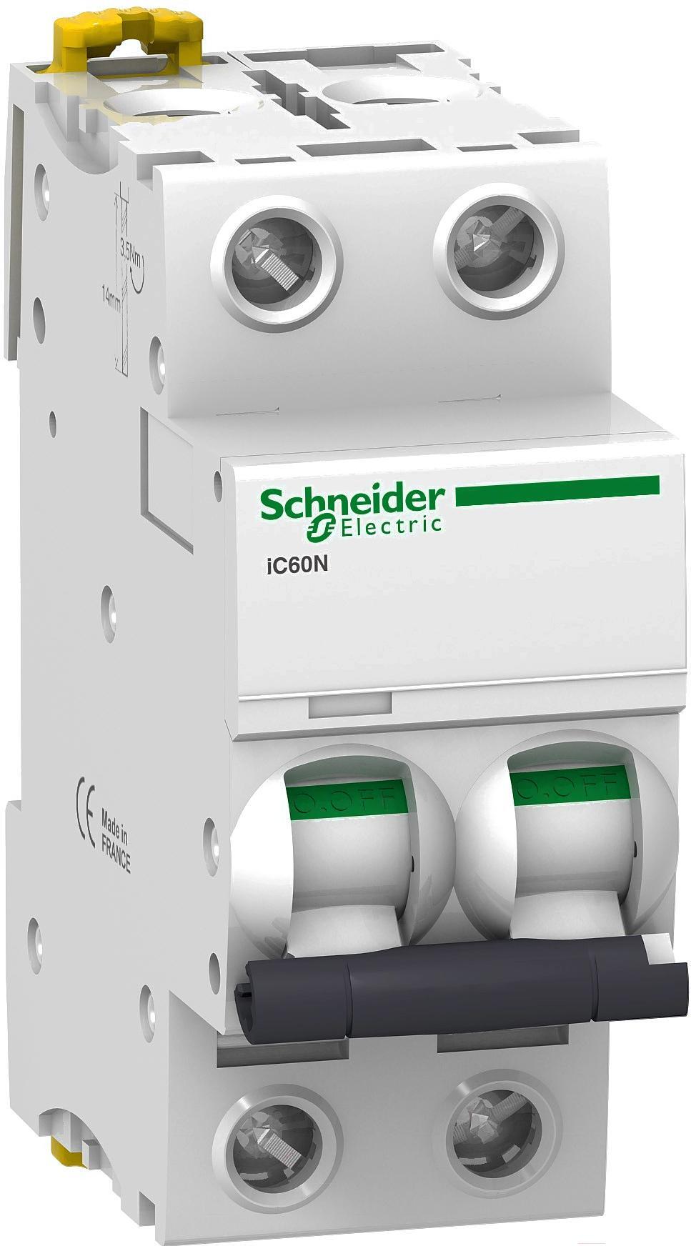 

Выключатель автоматический Schneider Electric iC60N 2А A9F74202