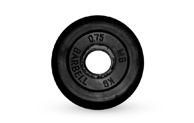 

Диск для штанги ProfiGym обрезиненный d 31 мм 0,75 кг черный [1548], обрезиненный d 31 мм 0,75 кг
