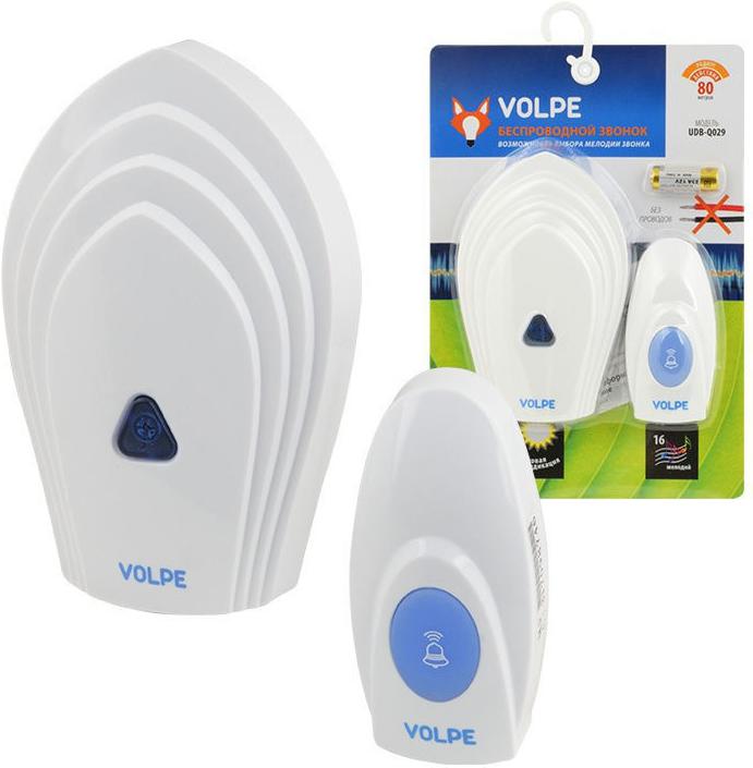 

Дверной звонок Volpe UDB-Q029 W-R1T1-16S-80M-WH [UL-00002405], UDB-Q029 W-R1T1-16S-80M-WH