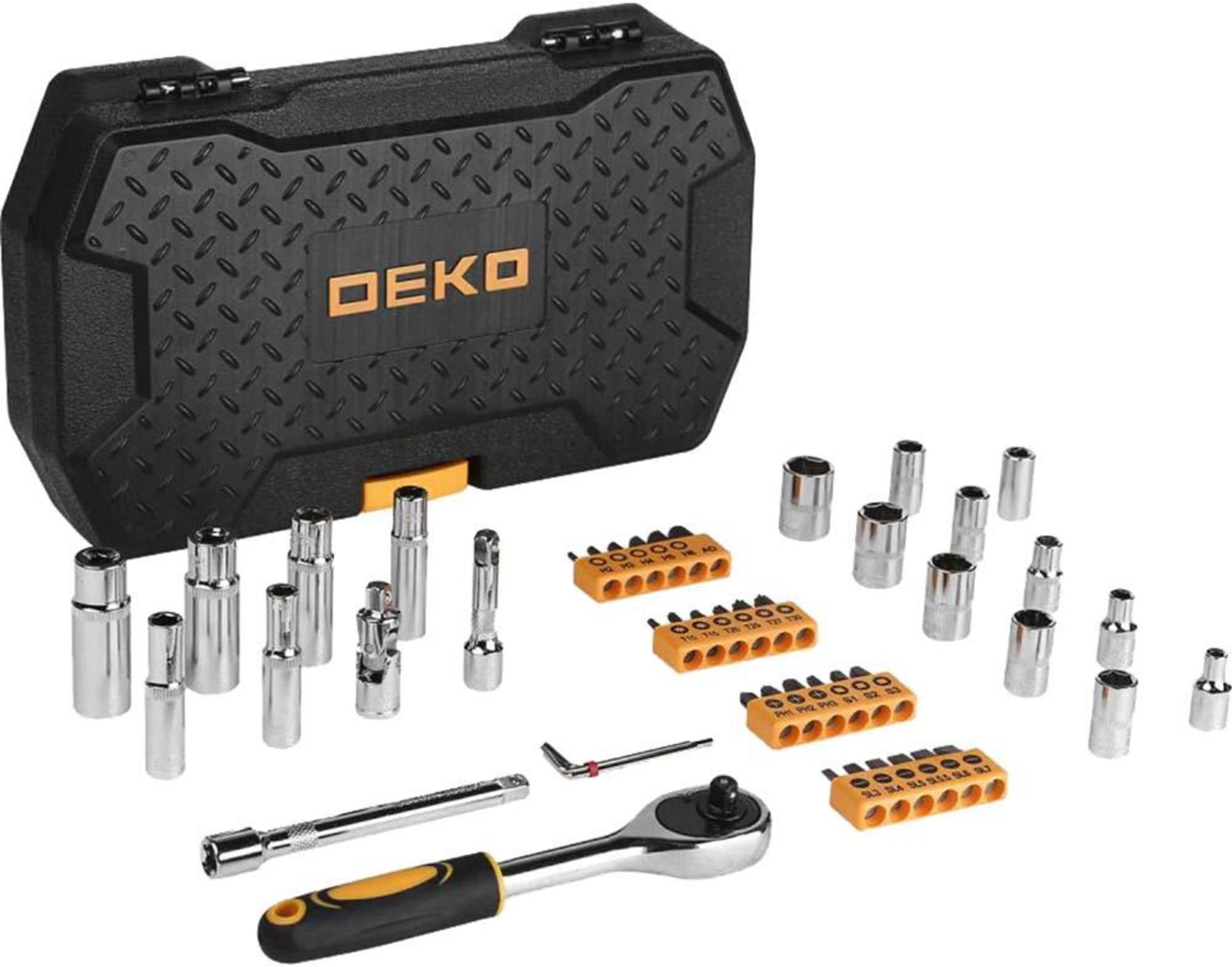 

Набор автоинструмента Deko DKMT49 SET49 [065-0774], Универсальный набор инструментов Deko DKMT49 (49 предметов)