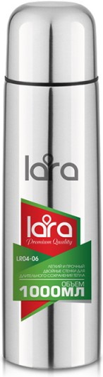 

Термос Lara LR04-06 1 л сталь, Термос Lara LR04-06 1,0л сталь
