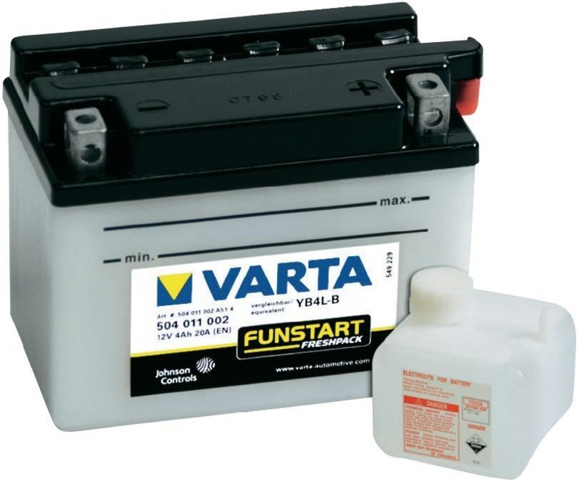 

Аккумулятор Varta Funstart Freshpack YB4L-B 4 А/ч [504011002], Funstart Freshpack YB4L-B 4 А/ч