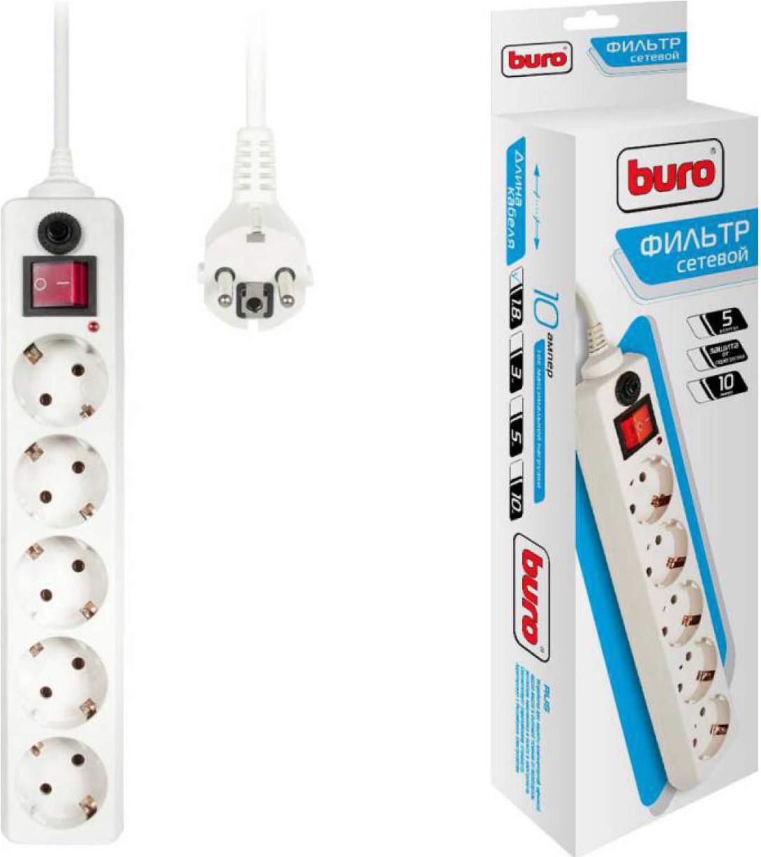 

Сетевой фильтр Buro 500SH-1.8-W, 500SH-1.8-W
