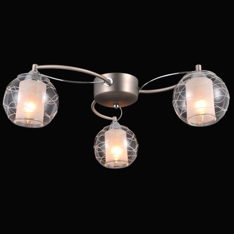 

Накладная люстра Natali Kovaltseva Люстра 3 x E14, 40W, [TWIN 75089/3C NICKEL, CHROME], Люстра 3 x E14, 40W,