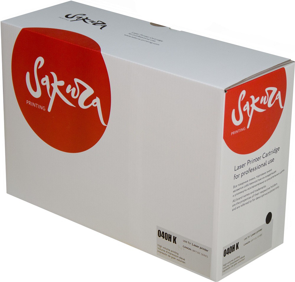 

Картридж для принтера (МФУ) Sakura Printing Совместим с 040HBK [SACRG040HBK], Картридж Sakura Printing Совместим с 040HBK SACRG040HBK