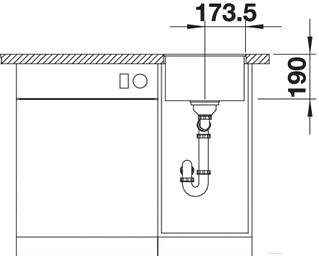 

Кухонная мойка Blanco Subline 320-F темная скала [523417], Subline 320-F