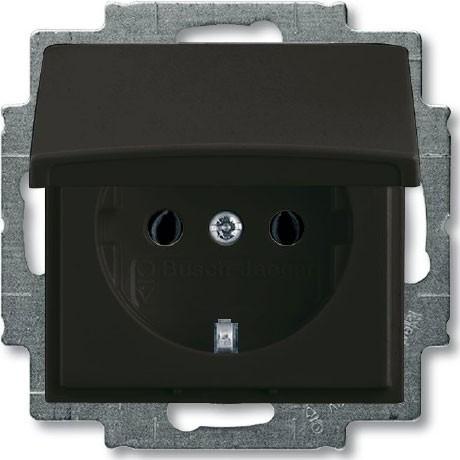 

Розетка ABB Basic 55 2018-0-1499 шато-черный, Basic 55 2018-0-1499