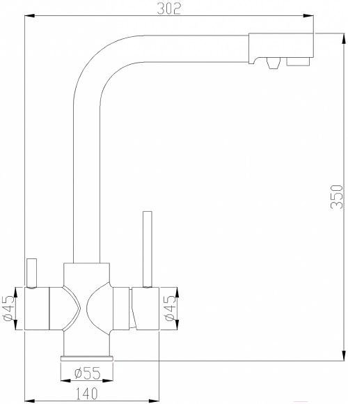 

Смеситель ZorG SH 552BL CR, SH 552BL CR