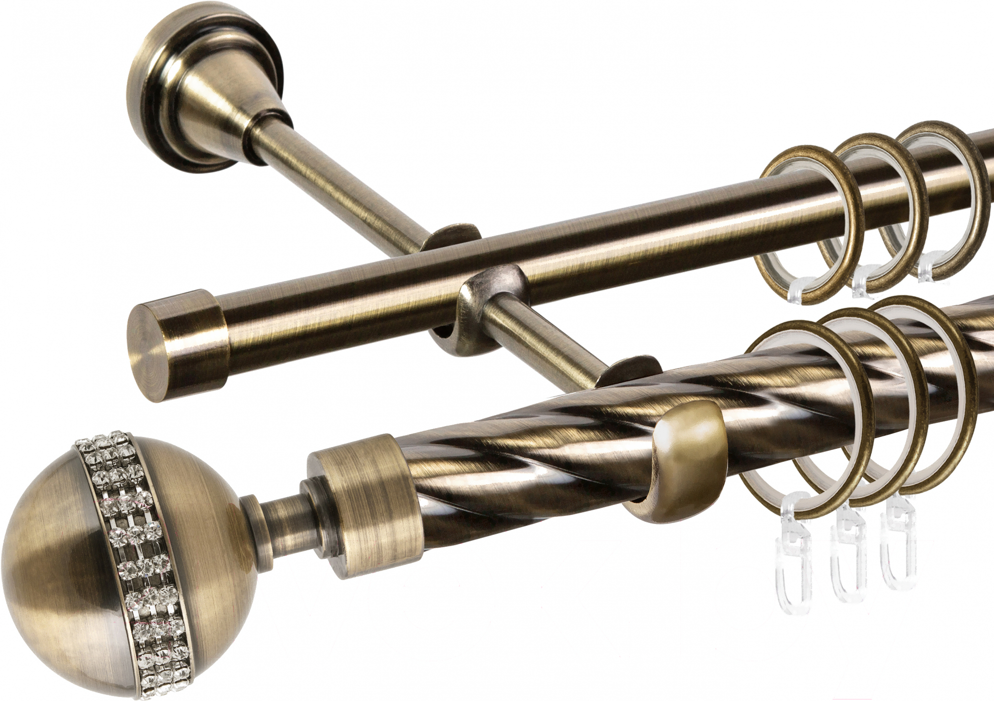 

Карниз АС ФОРОС Grace D25К/16Г + наконечники Авея 2м антик