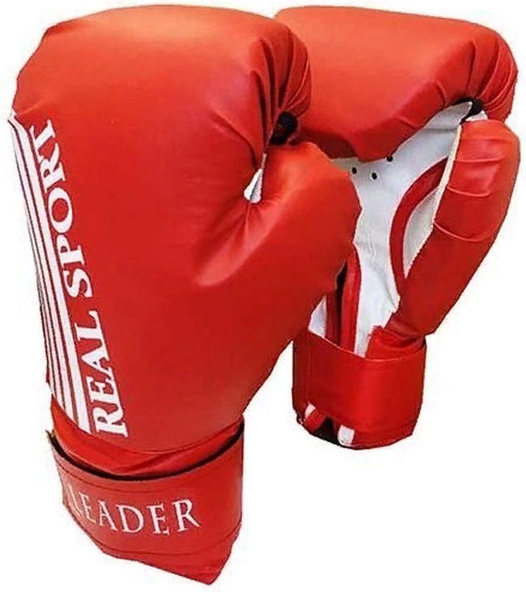 

Боксерские перчатки Real sport Leader 8 унций красный, Leader 8 унций