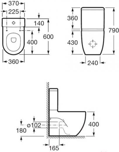 

Унитаз Roca Meridian-N Compacto [А342248000], Унитаз Roca N-Meridian Comp A342248000