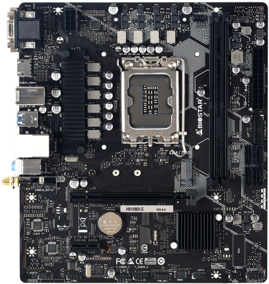

Материнская плата Biostar H610MX-E Ver. 6.x