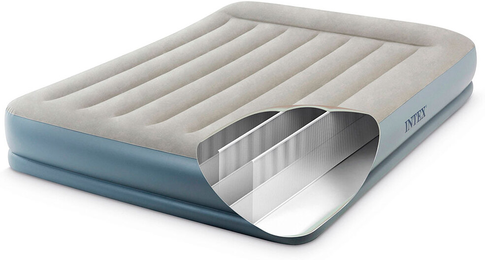 

Надувной матрас Intex 64118, Надувная кровать Intex Pillow Rest Mid-Rise Airbed (Queen, 152х203х30 см)