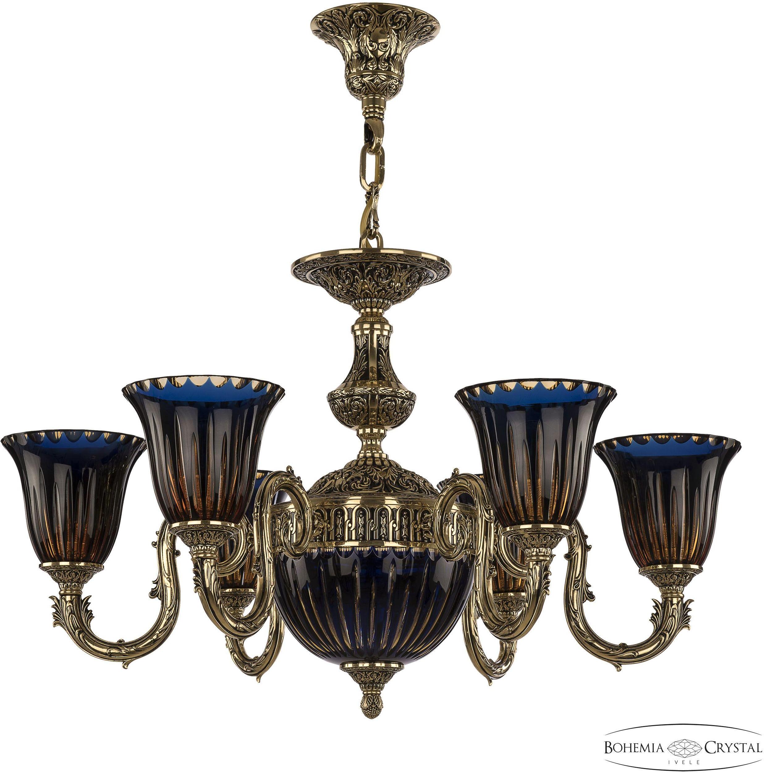 

Подвесная люстра Bohemia Ivele Crystal 71203P/6/175 GB P2 U Amber-Blue H-1K