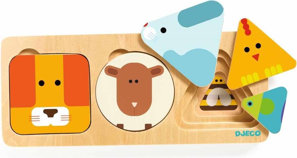 

Развивающая игрушка Djeco Рамка-вкладыш Животные [06206], Рамка-вкладыш Животные