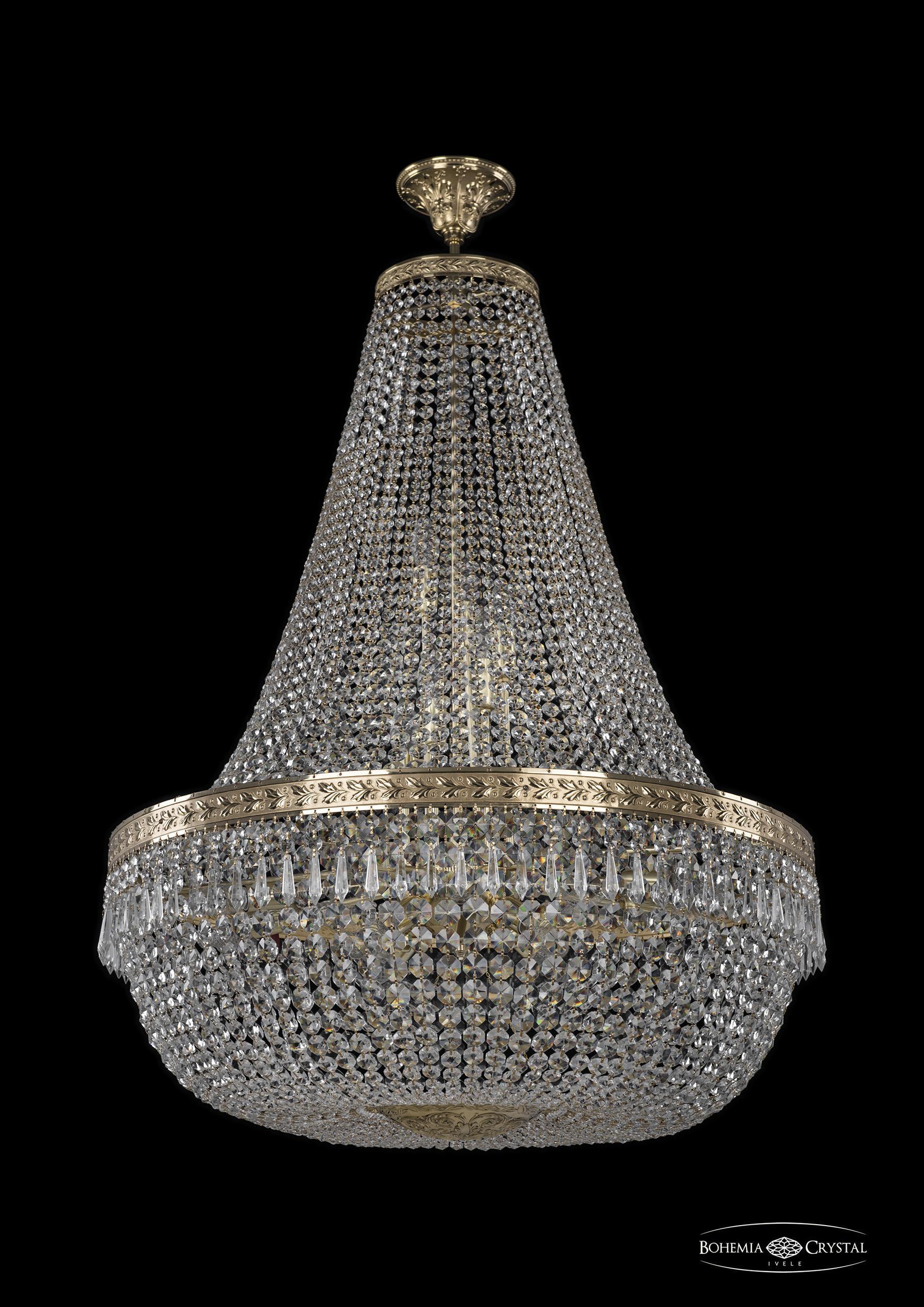 

Люстра на штанге Bohemia Ivele Crystal 19011/H2/80IV G