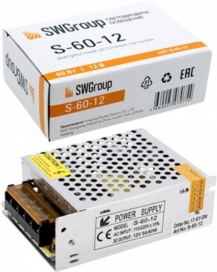 

SWG Блок питания S-60-12, Блок питания SWG Блок питания S-60-12