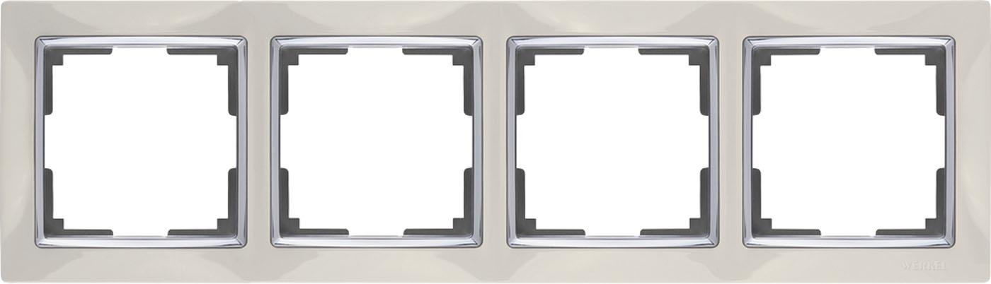 

Рамка для выключателя и розетки Werkel Snabb 4 поста WL03-Frame-04-ivory слоновая кость [a028903], Snabb 4 поста WL03-Frame-04-ivory