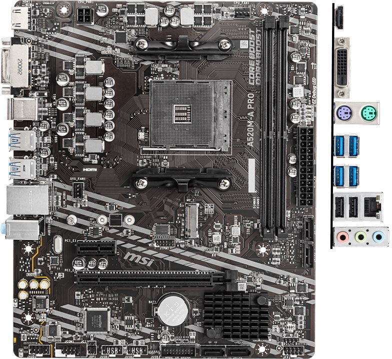 

Материнская плата MSI A520M-A PRO AM4, mATX ПО (Win 10 PRO)