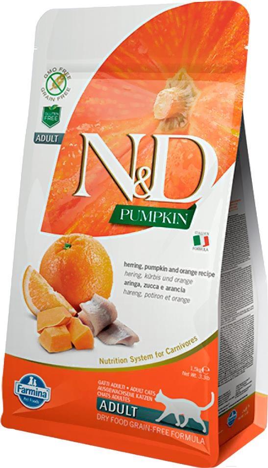 

Корм для кошек Farmina ND Grain Free Pumpkin Herring Orange Adult 1.5 кг, ND Grain Free Pumpkin Herring Orange Adult 1.5 кг