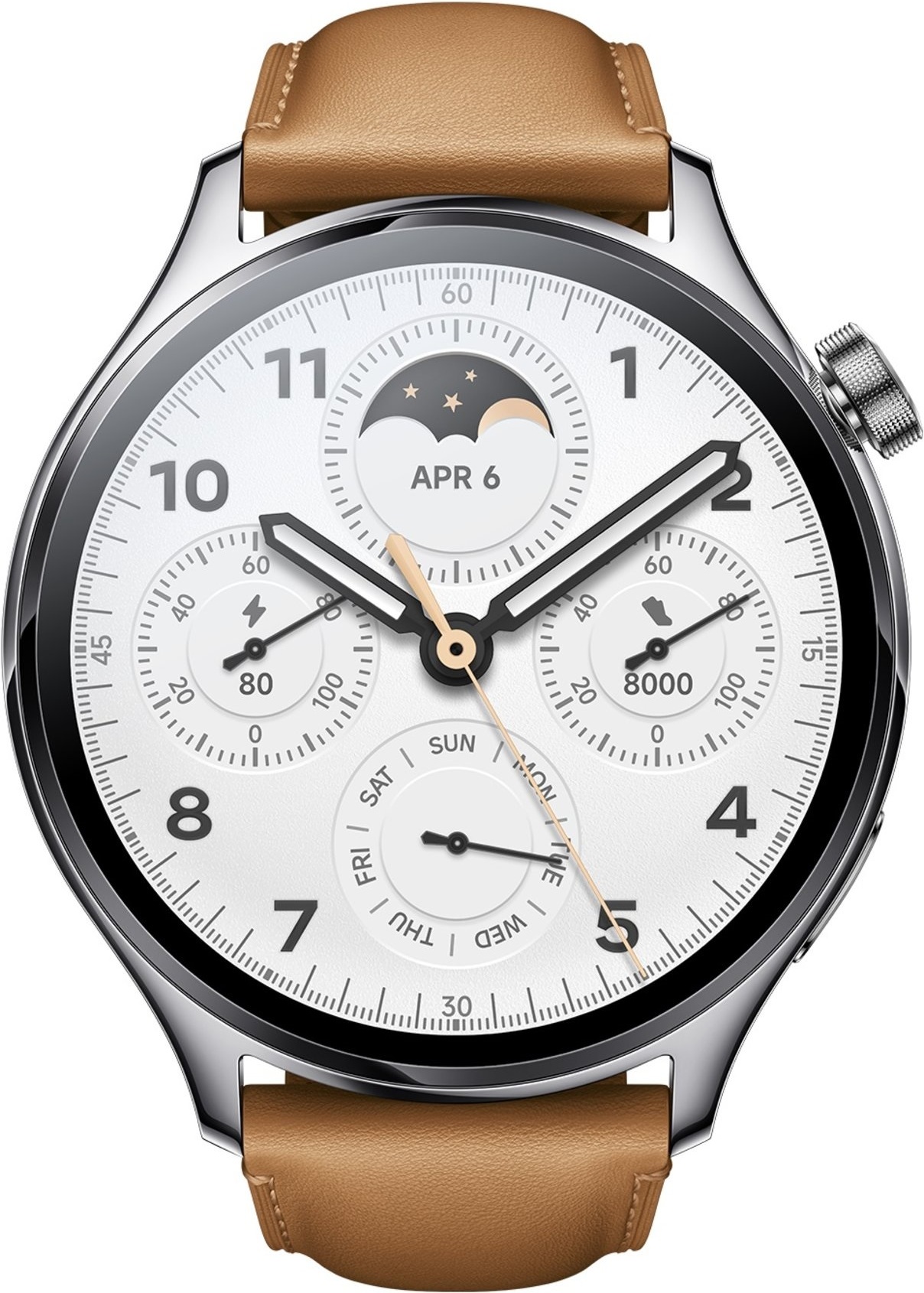 

Смарт-часы Xiaomi Watch S1 Pro M2135W1 Silver + Brown Leather Strap (BHR6417GL), Смарт-часы Xiaomi Watch S1 Pro Sliver Case with Brown Leather Strap (M2135W1)