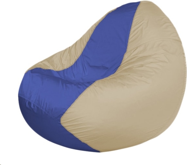 

Кресло-мешок Flagman кресло Classic К2.1-84 синий/светло-бежевый, Бескаркасное кресло Flagman Classic К2.1-84 синий/светло-бежевый