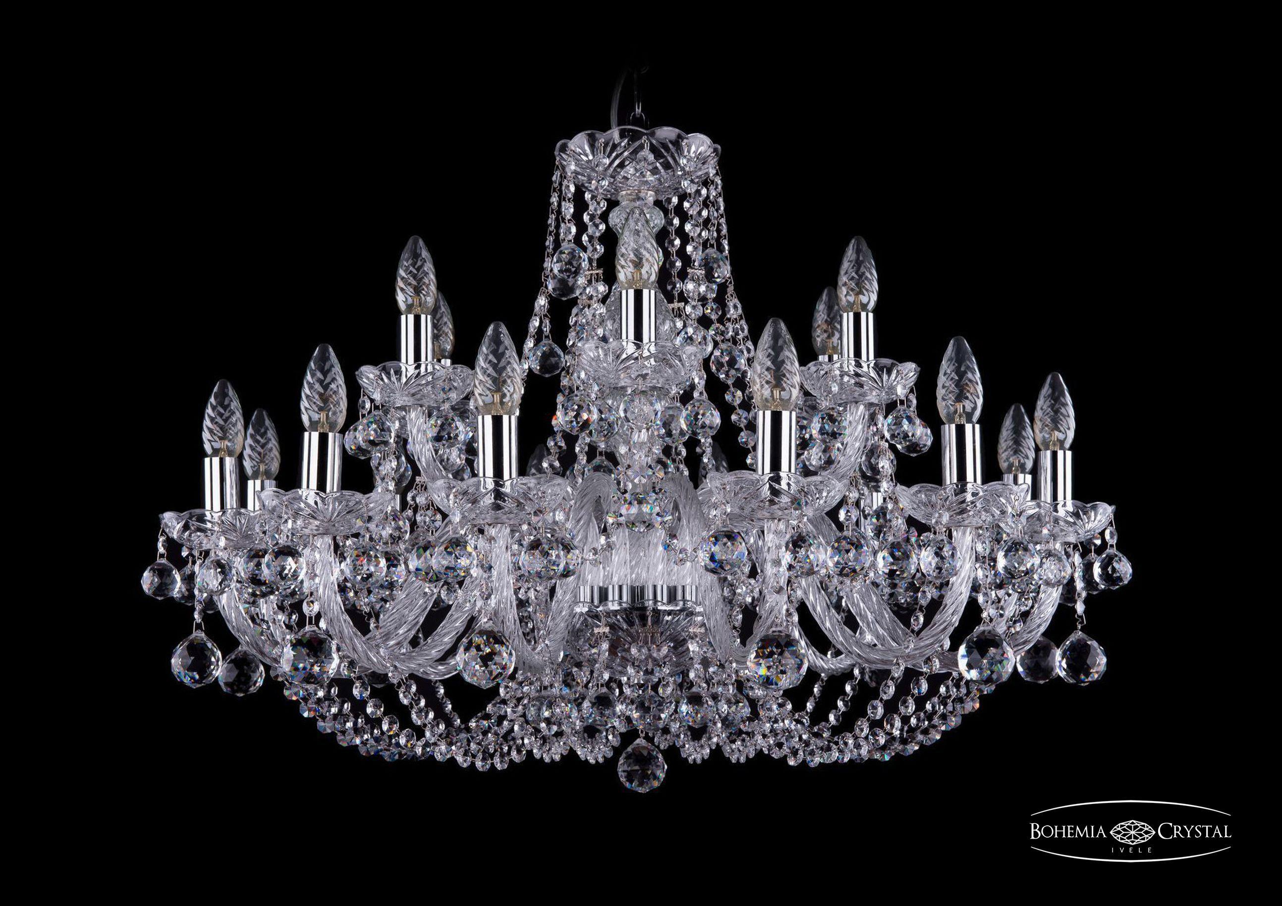 

Подвесная люстра Bohemia Ivele Crystal 1406/12+6/300/Ni/Balls