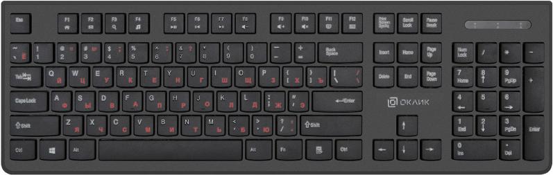 

Клавиатура Oklick 505M USB slim черный [KW-1820 BLACK], 505M USB slim