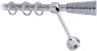 

Карниз Lm Decor Византия 066 1р витой 1.8м хром, Византия 066 1р витой 16мм 1.8м