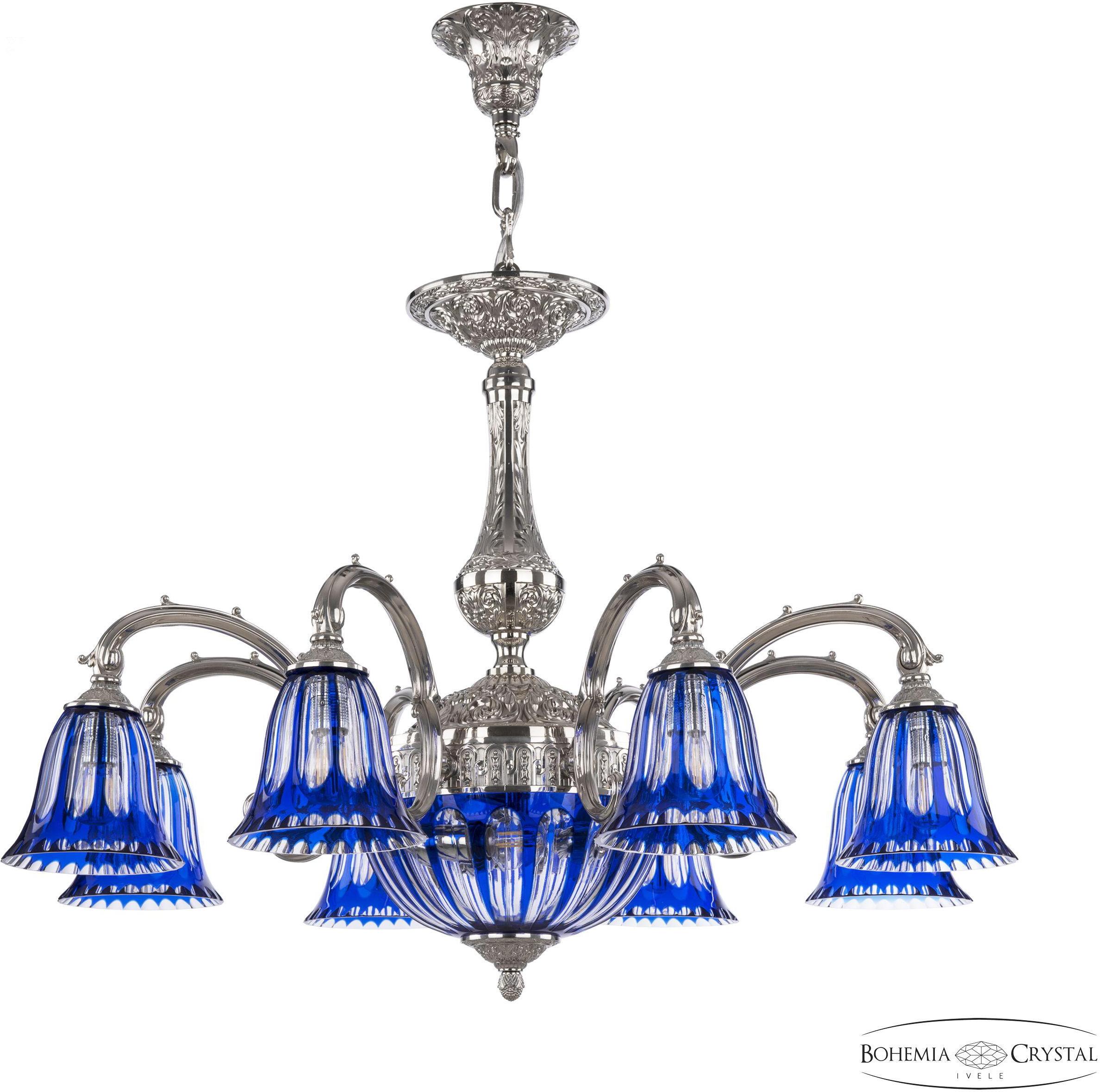 

Подвесная люстра Bohemia Ivele Crystal 72109P/8/210 Ni P2 D Clear-Blue/H-1H