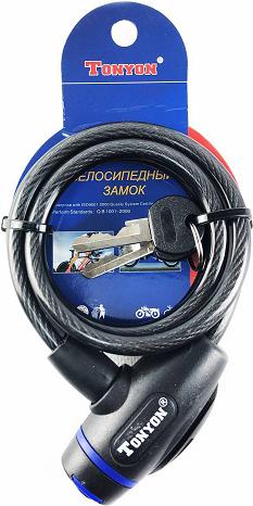 

Велосипедный замок Tonyon TY533-4 черный, TY533-4
