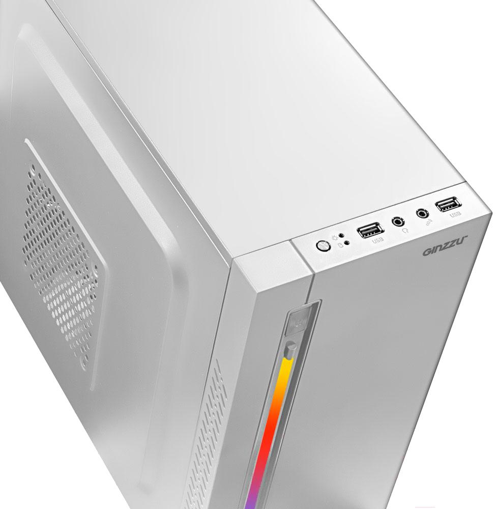 

Корпус для компьютера Ginzzu D380 RGB w/o PSU White