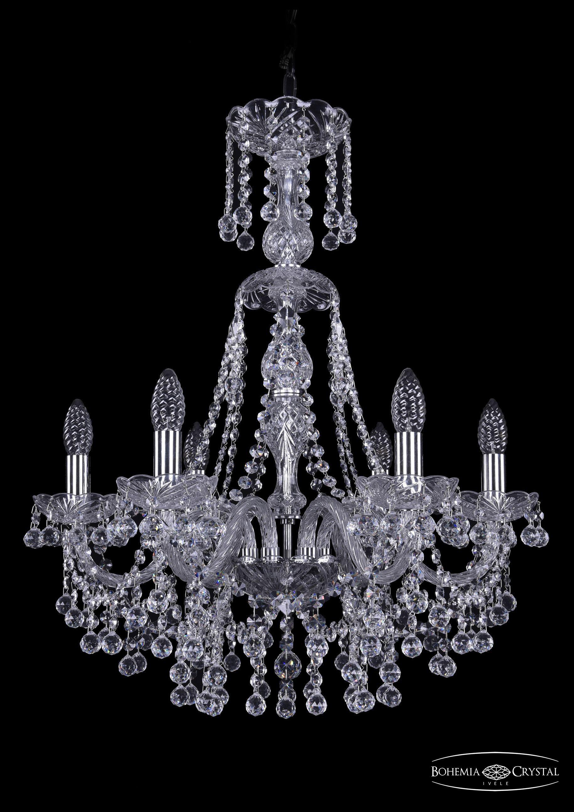 

Подвесная люстра Bohemia Ivele Crystal 1409/6/195/XL-68/Ni