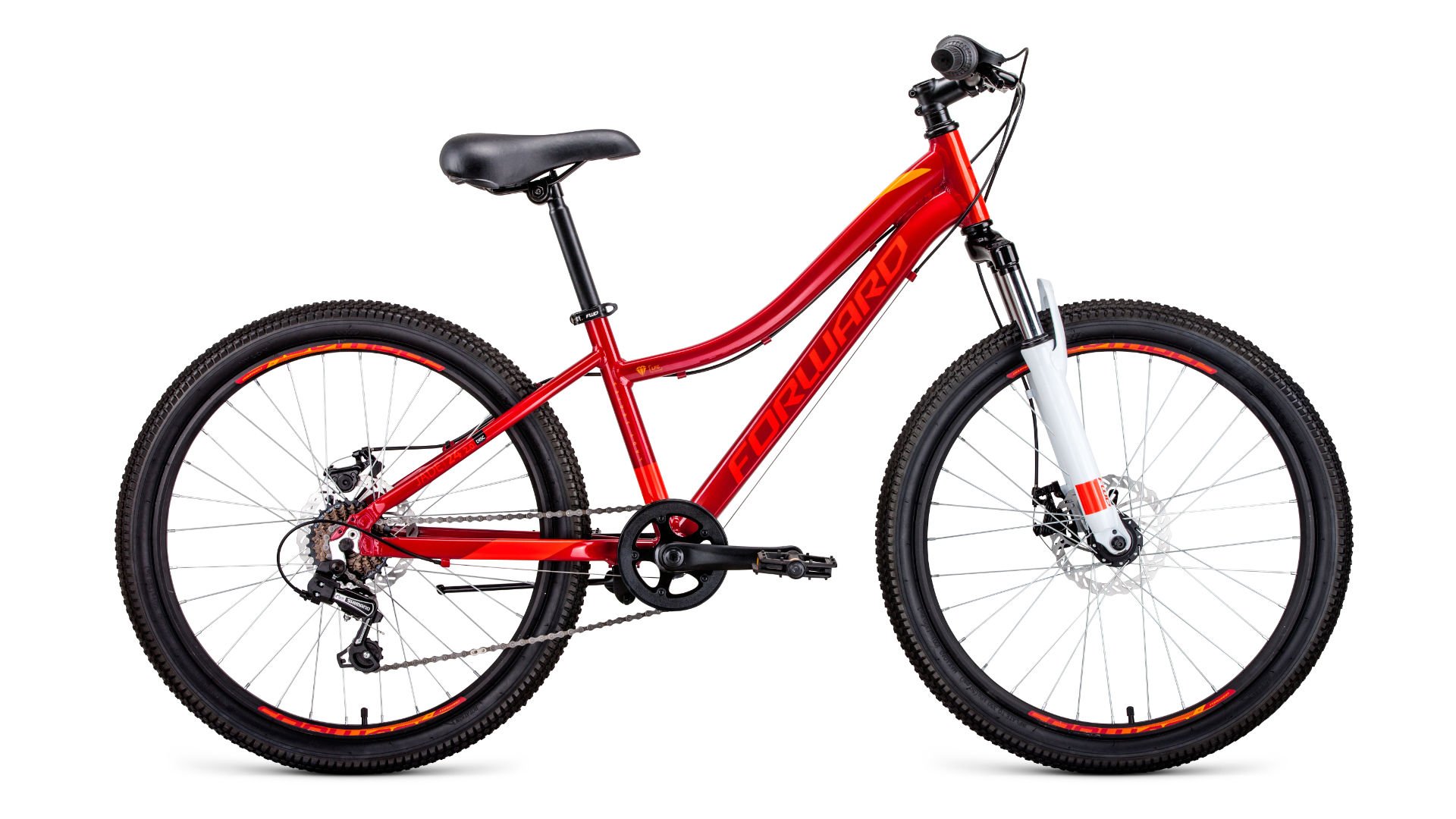 

Велосипед Forward Jade 24'' disc 2.0 рама 13 дюймов 2020 красный [RBKW0664Q002], Jade 24 2.0 disc 2020