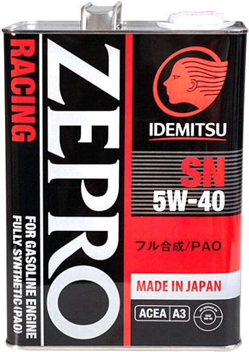 

Моторное масло Idemitsu Zepro Racing SN 5W40 4л [3585041], Моторное масло Idemitsu Zepro Racing SN 5W40 4л 3585041