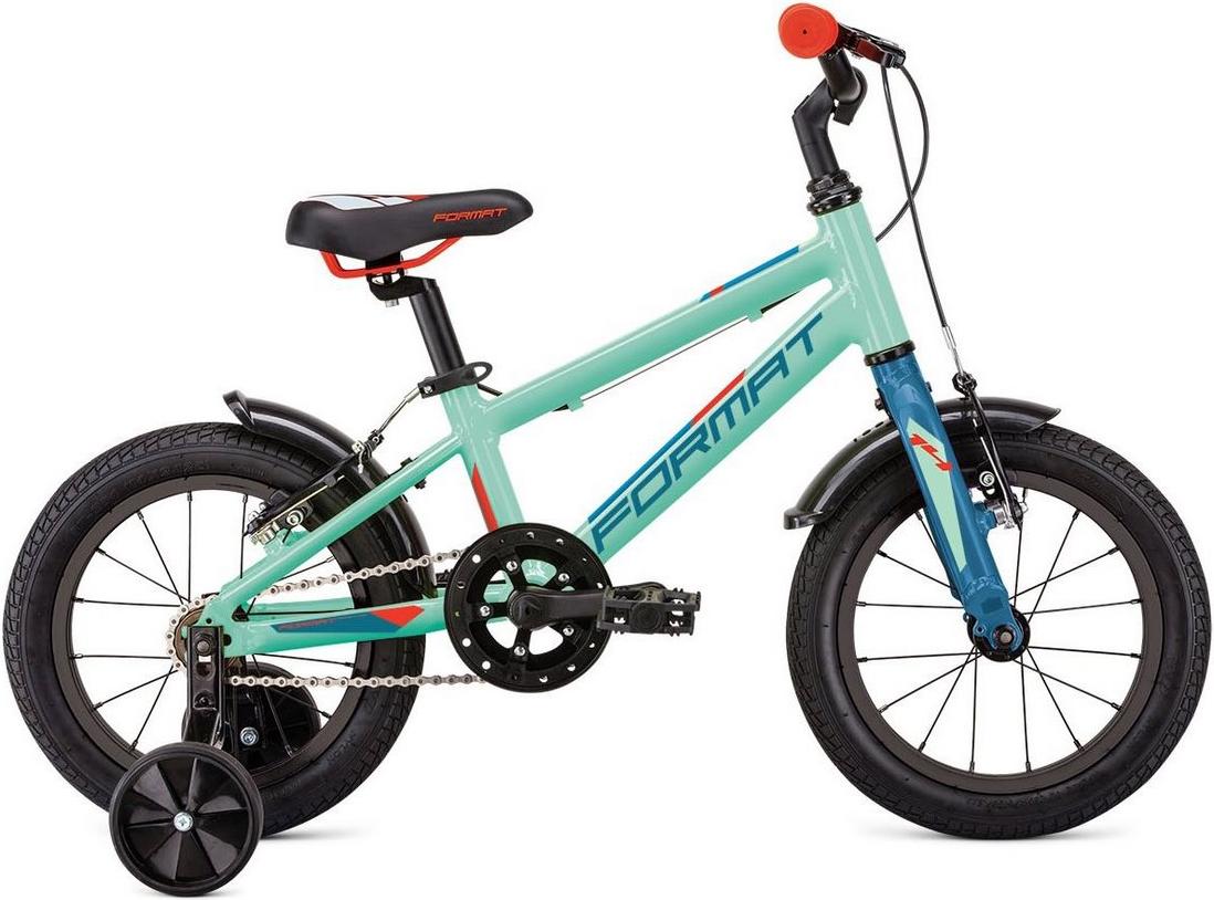 

Велосипед детский Format Kids 14'' 2020-2021 морская волна матовый [RBKM1K3B1004], Kids 14 2020-2021