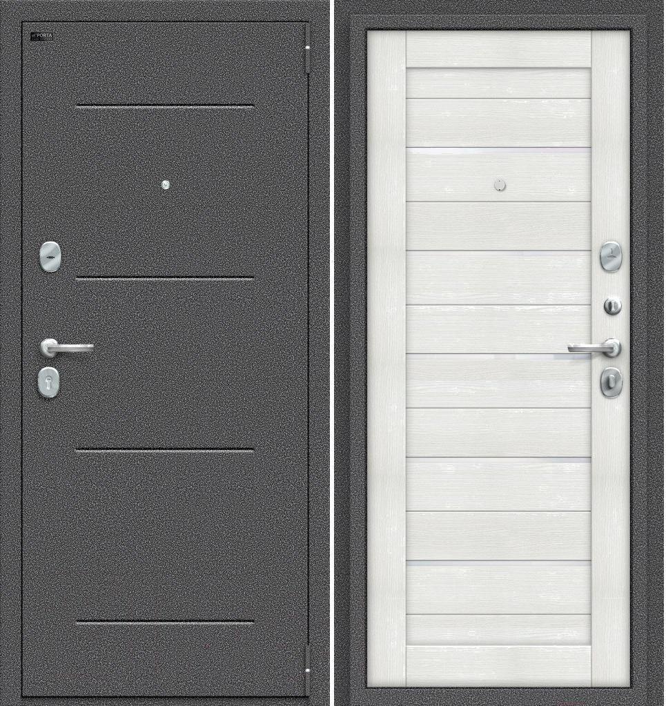 

Дверь входная el'Porta Porta S 2 104.П22 Антик серебристый 88x205, левая Bianco Veralinga