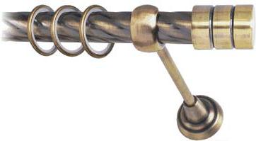 

Карниз Lm Decor Цилиндр 088 1р витой 2.8м антик, Цилиндр 088 1р витой 16мм 2.8м