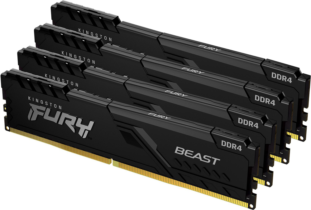 

Оперативная память Kingston KF426C16BBK4/16, Оперативная память Kingston FURY Beast 4x4GB DDR4 PC4-21300 (KF426C16BBK4/16)