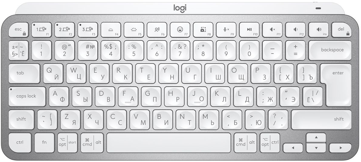 

Клавиатура Logitech 920-010502, Клавиатура Logitech MX Keys Mini Minimalist Wireless Illuminated Keyboard - PALE GREY