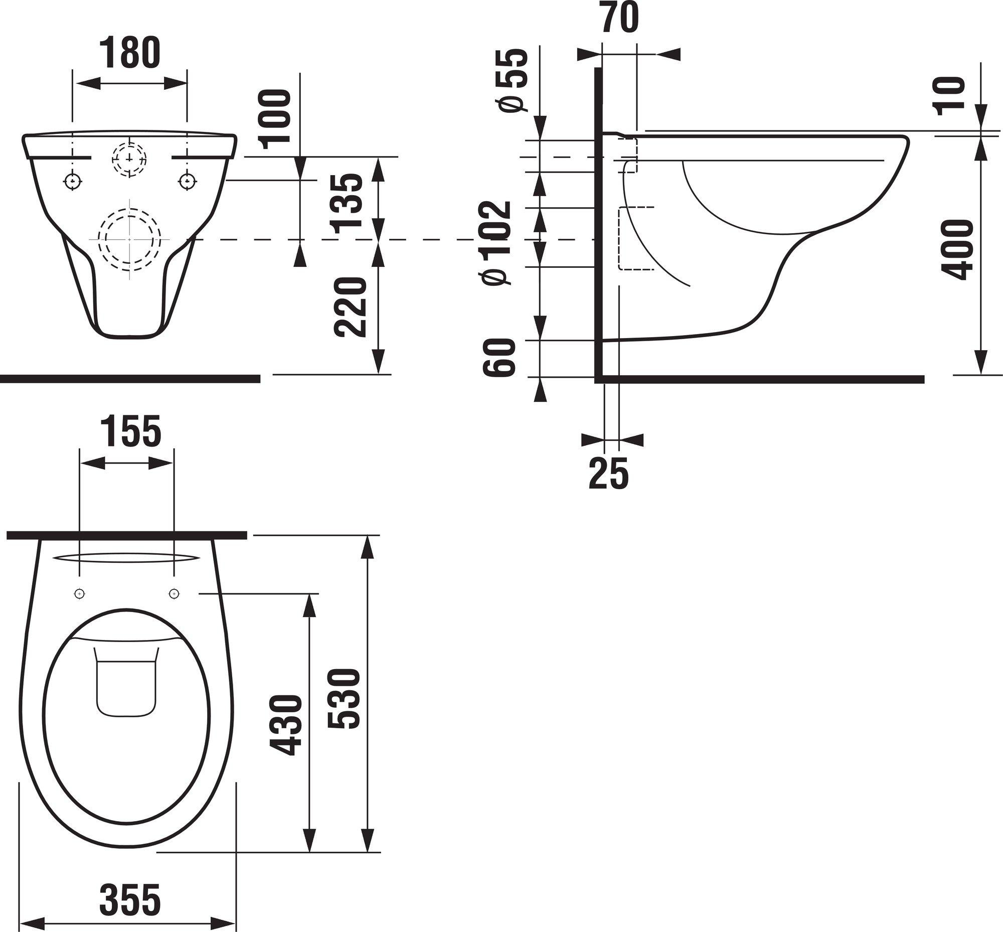 

Унитаз Laufen DINO Rimless, DINO Rimless