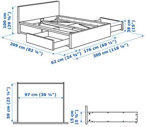 

Каркас кровати IKEA Мальм [192.108.90], Мальм