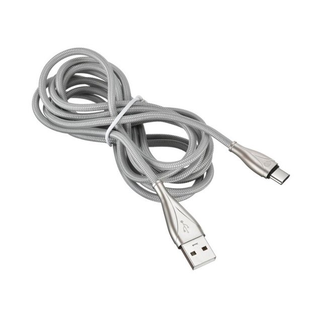 

Кабель Digma USB A(m) USB Type-C (m) 3м серебристый, USB A(m) USB Type-C (m) 3м
